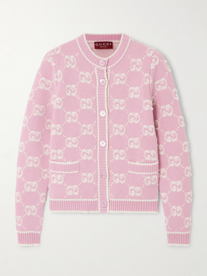 Mohair Wool Cardigan Gucci Cardigan Womens Sale Gucci GG Jacquard