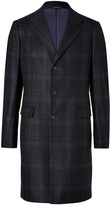 Thumbnail for your product : Jil Sander Wool Plaid Byron Coat in Dark Navy