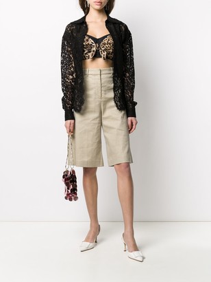 Dolce & Gabbana Leopard Tied Crop Top