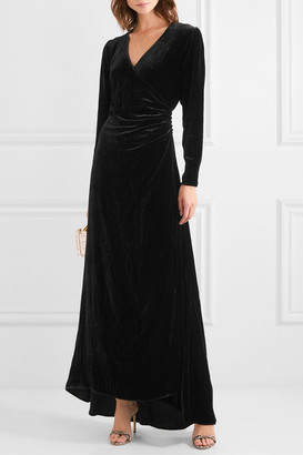 Olivia von Halle + Maleficent Shillingford Velvet Wrap Maxi Dress