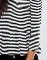 Thumbnail for your product : Brave Soul Stripe Ruffle Top