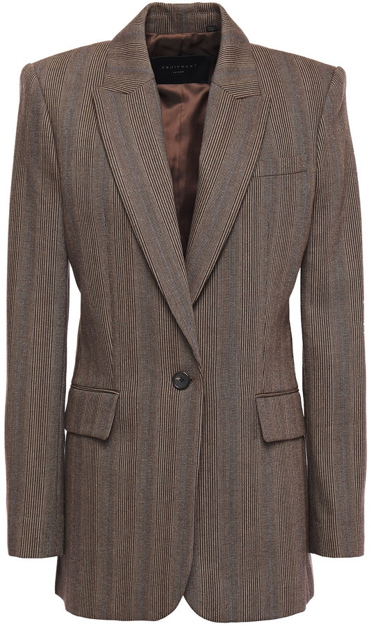 Equipment Jacque Herringbone Woven Blazer ShopStyle