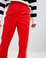 Thumbnail for your product : ASOS DESIGN slim kickflare trousers in Cord