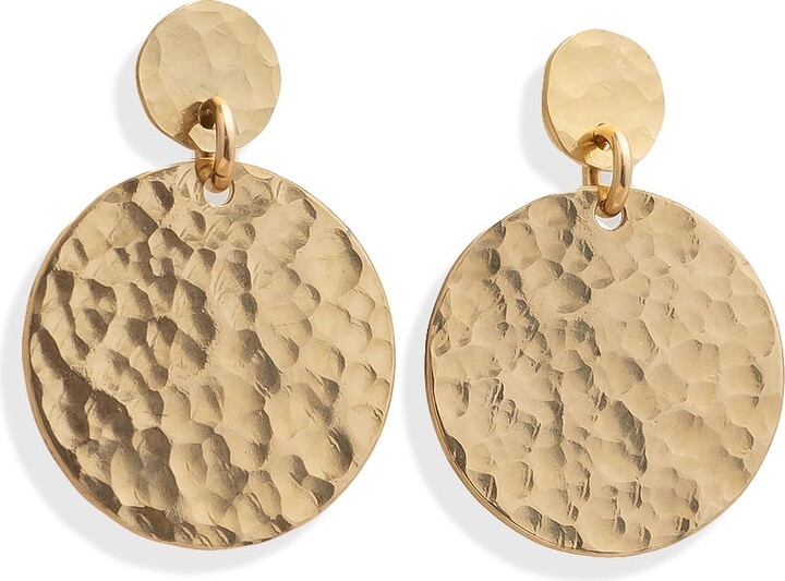 Kate Koel Gold Sequin Dangle Earrings