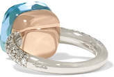 Thumbnail for your product : Pomellato Nudo 18-karat White Gold, Topaz And Diamond Ring