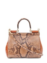 Thumbnail for your product : Dolce & Gabbana Small Sicily Reptile Patchwork Bag