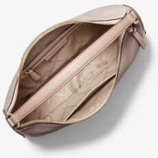 Michael Kors Kelsey Medium Pebbled Leather Shoulder Bag (Brown Acorn):  Handbags