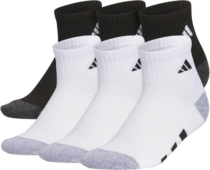 adidas Athletic Cushioned Kids' Quarter Ankle Socks 6 Pack