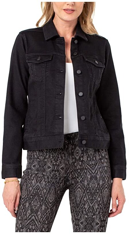 liverpool black denim jacket