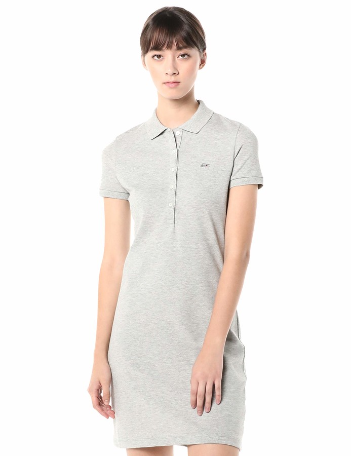 women's stretch cotton mini piqué polo dress