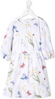 Thumbnail for your product : MonnaLisa Butterfly Print Poplin Dress