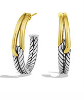 Thumbnail for your product : David Yurman Labyrinth Hoop Earrings with Gold