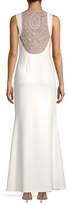 Thumbnail for your product : Aidan Mattox Beaded Back Sleeveless Crepe Gown