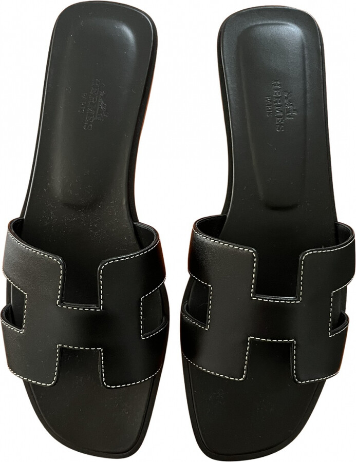 Hermes Oran leather sandal ShopStyle