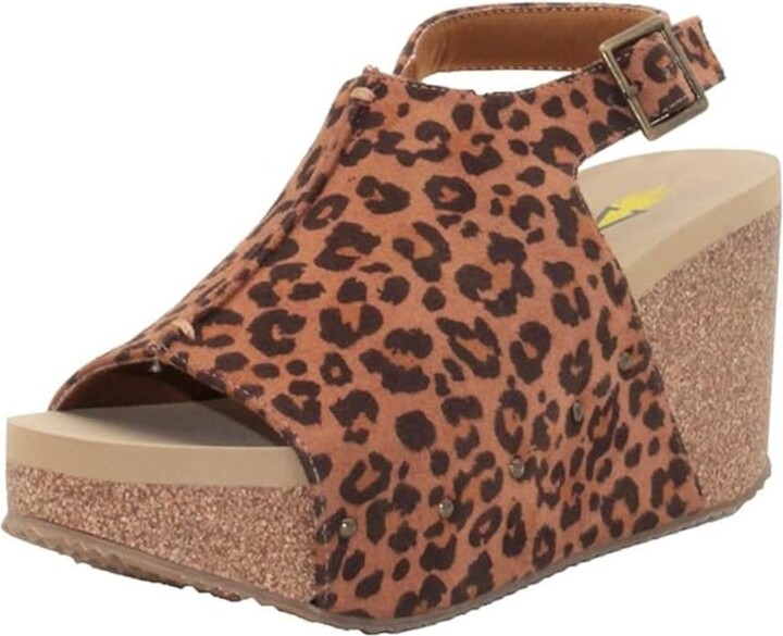 Volatile Division Wedge Sandals for Women Featuring Cork Covered Bottom with EVA Insole and Rubber Outsole