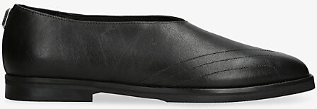 COLLEGIUM Mens Black Aether Slip-On Leather Loafers Eur 42 / 8 Uk Men