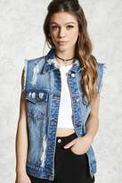 Thumbnail for your product : Forever 21 Distressed Denim Vest