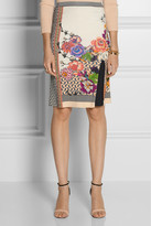 Thumbnail for your product : Etro Printed knitted silk skirt