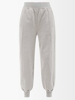 Thumbnail for your product : adidas by Stella McCartney Striped-waist Jersey Track Pants - Light Grey