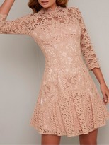 Thumbnail for your product : Chi Chi London Emberley Dress - Mink