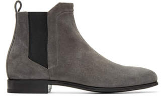 Pierre Hardy Grey Suede Drugstore Chelsea Boots