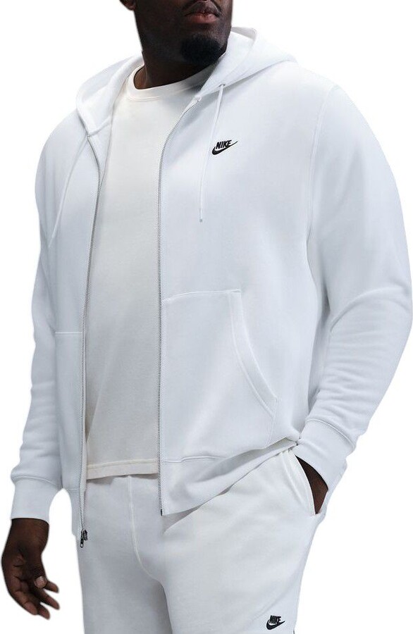 Nike Men's Club Fleece Full-Zip Hoodie, XS, Black