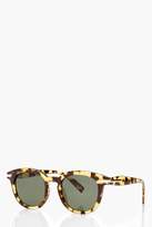 Thumbnail for your product : boohoo Pale Tortoiseshell Round Sunglasses