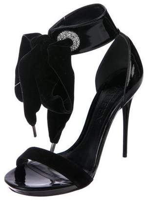 Alexander McQueen Patent Leather d'Orsay Sandals