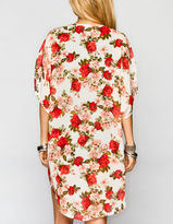 Thumbnail for your product : Full Tilt Floral Print Womens Kimono