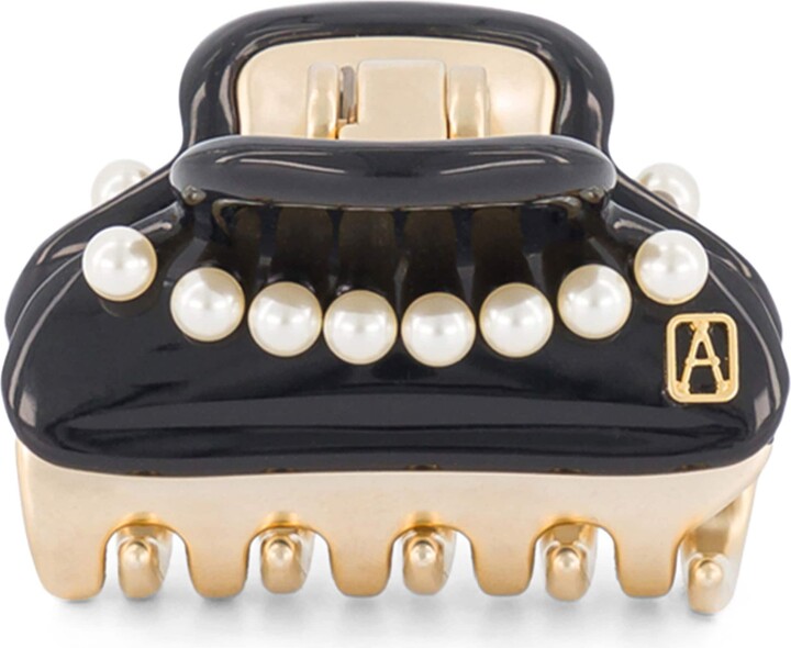 Alexandre de Paris Gold-Plated Pearl-Embellished Claw Hair Clip