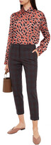 Thumbnail for your product : Piazza Sempione Cropped Checked Wool-blend Tapered Pants