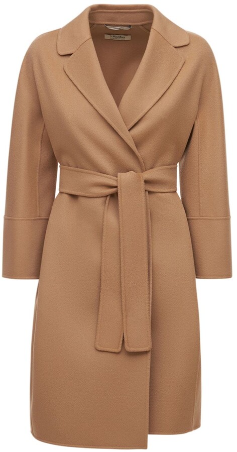 camel belt coat