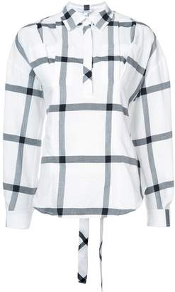 Derek Lam 10 Crosby Long Sleeve Lace-Up Back Shirt