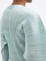Thumbnail for your product : Pleats Please Issey Miyake Striped Technical-pleated Jersey Top - Blue Multi