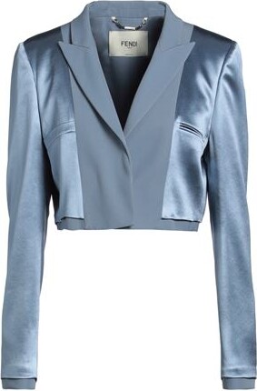 ジャケット FENDI FF CHAMBRAY CROPPED JACKET Fendi Ff Chambray Denim Cropped Jacket (All New In) IFCHIC.COM