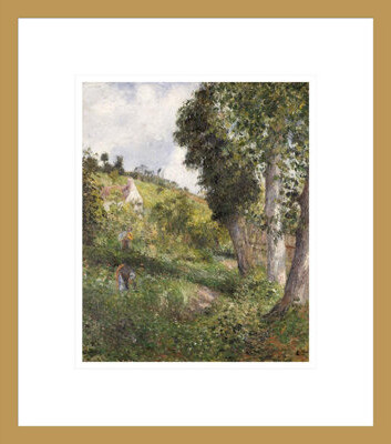 1000Museums Landscape 'with Cabbage' near Pontoise by Camille Pissarro -Framed Giclee Print