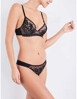 Thumbnail for your product : Lejaby Maison Baisers de Paris embroidered stretch-tulle half-moon triangle bra