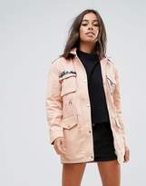 Thumbnail for your product : Noisy May Petite Lex Cargo Jacket With Bird Patches