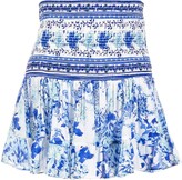 Floral-Print Shirred Skirt 