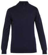 Thumbnail for your product : Belstaff Bay Zipped Cotton Blend Sweater - Mens - Navy
