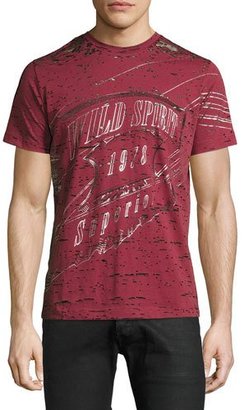 Diesel Wild Spirit Distressed Graphic T-Shirt, Red