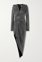 Thumbnail for your product : Alexandre Vauthier Asymmetric Ruched Crystal-embellished Crepe Dress