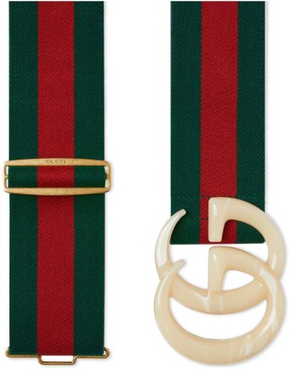 Gucci Elastic Web belt with Double G buckle