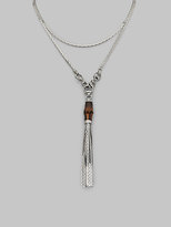 Thumbnail for your product : Gucci Bamboo & Sterling Silver Long Tassel Necklace