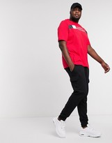 Thumbnail for your product : Tommy Hilfiger Big & Tall icon stripe logo chest t-shirt in primary red