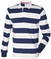 Thumbnail for your product : FRONTROW Front Row Striped Rugby Shirt Navy/White M
