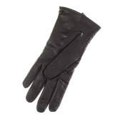 Thumbnail for your product : Black Leather Quilted Gloves with Cashmere Lining