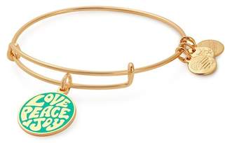 Alex and Ani Words Are Powerful Love, Peace, Joy Charm Expandable Wire Bracelet