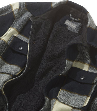 L.L. Bean Signature Lined Wool-Blend Shirt Jacket, Plaid