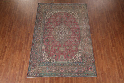 Bungalow Rose Pink Geometric Wool Traditional Area Rug 7x10